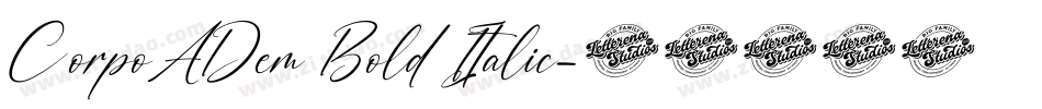 CorpoADem Bold Italic字体转换